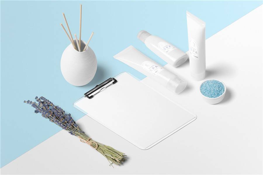 化妆品spa美容护肤包装品牌形象效果图智能PSD贴图样机